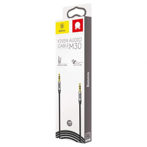 Baseus Audio Yiven M30 Cable 1.5M Silver/Black (CAM30-CS1) Baseus Audio Yiven M30 Cable 1.5M Silver/Black (CAM30-CS1)