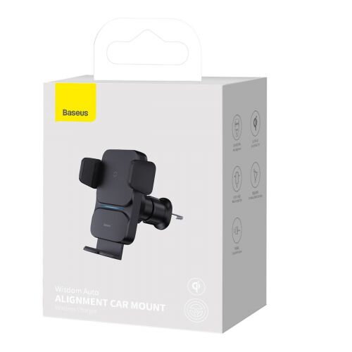 Baseus Car Mount Wireless Charger Wisdom Auto Alignment Air Outlet base QI 15W Black (CGZX000001) Baseus Car Mount Wireless Charger Wisdom Auto Alignment Air Outlet base QI 15W Black (CGZX000001)