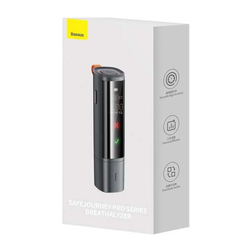 Baseus Car Mount SafeJourney Pro Series alcohol breathalyser in aluminium case 470 mAh Gray (CRCX060014) Baseus Car Mount SafeJourney Pro Series alcohol breathalyser in aluminium case 470 mAh Gray (CRCX060014)
