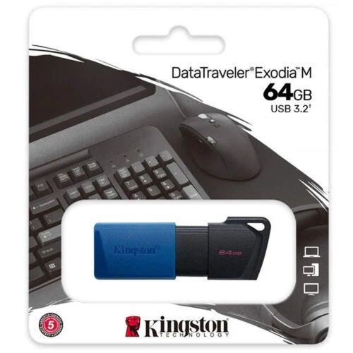 Kingston Pendrive 64GB DataTraveler Exodia M USB 3.2 Black/ Blue EU (DTXM/64GB)