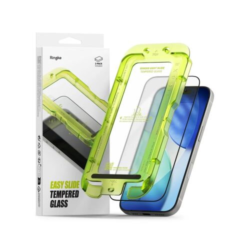 Ringke iPhone 17 Screen Protector Premium Easy Slide Tempered Glass 9H with installation jig (2pcs) Transparent