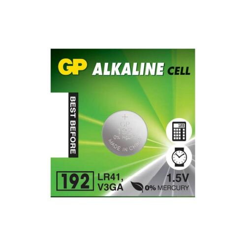 GP Battery (AG3) Alkaline button GP192/ LR41 192F-U10 (10 batteries / blister) 1.55V