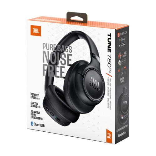 JBL Tune 780NC Bluetooth Wireless On-Ear Headphones Black EU