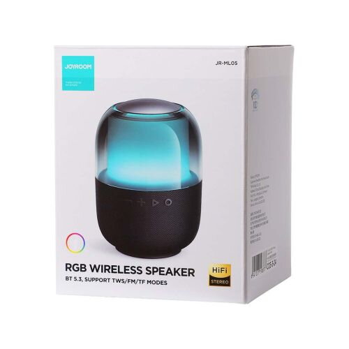 Joyroom Bluetooth Speaker, BT 5.3, RGB light Black (JR-ML05) Joyroom Bluetooth Speaker, BT 5.3, RGB light Black (JR-ML05)