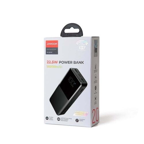 Joyroom Power Bank with Digital Display C+U+U, PD 22.5W, 20000 mAh with Micro-USB input, Black (JR-QP192)