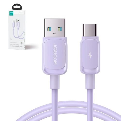 Joyroom USB - Type-C Cable Multi-Color Series A14, 480mb/s, 3A, 1.2m, Purple (S-AC027A141P) Joyroom USB - Type-C Cable Multi-Color Series A14, 480mb/s, 3A, 1.2m, Purple (S-AC027A141P)