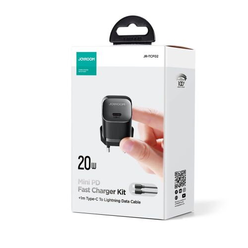 Joyroom Travel Charger Mini Type-C, PD 20W, with Type-C - Lightning cable (1m) Black (JR-TCF02) Joyroom Travel Charger Mini Type-C, PD 20W, with Type-C - Lightning cable (1m) Black (JR-TCF02)