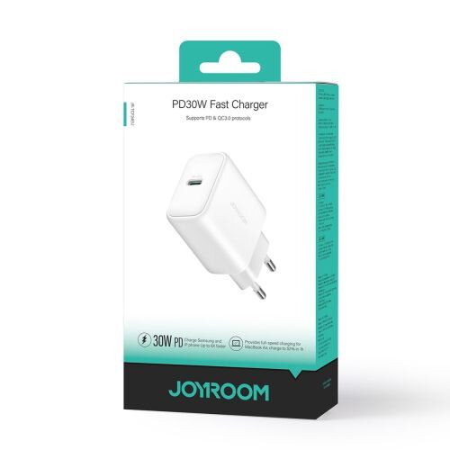 Joyroom Travel Charger Type-C. PD 30W, SFC, PPS, White (JR-TCF24)