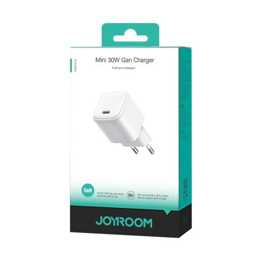 Joyroom Travel Charger Mini GaN Fast Charger Type-C, PD 30W, White (JR-TCG15)