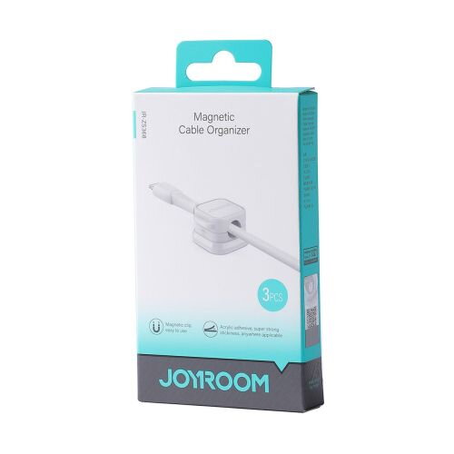 Joyroom Cable Organizer Magnetic up to 7.5 mm diameter, (3pcs), White (JR-ZS368)