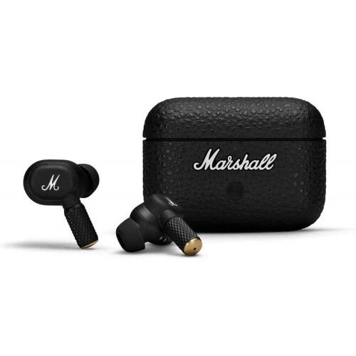 Marshall Motif II TWS Bluetooth Wireless In-Ear Headphones BT 5.3, Active Noise Cancelling, Qi Wireless Charging, IPX5, Black EU