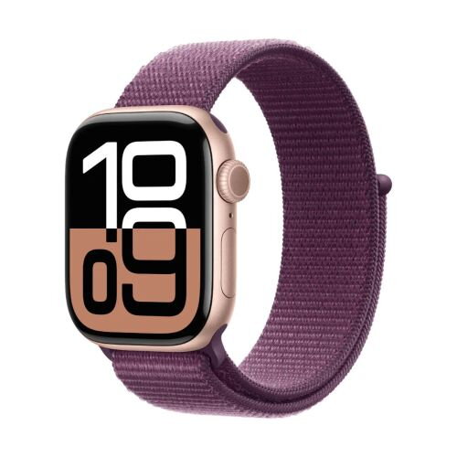 Apple Watch Series 10 GPS 46mm Rose Gold Alu case, Plum Sport Loop EU MWWV3 Apple Watch Series 10 GPS 46mm Rose Gold Alu case, Plum Sport Loop EU MWWV3