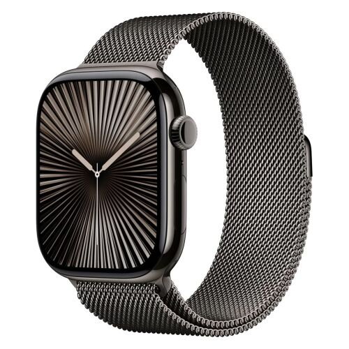 Apple Watch Series 10 GPS + Cellular 46mm Slate Titanium Case, Slte Milanese Loop EU M/L MWYW3