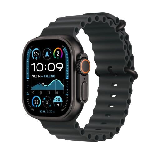 Apple Watch Ultra 2 GPS + Cellular 49mm Titanium case with Ocean Band Black EU MX4P3 Apple Watch Ultra 2 GPS + Cellular 49mm Titanium case with Ocean Band Black EU MX4P3