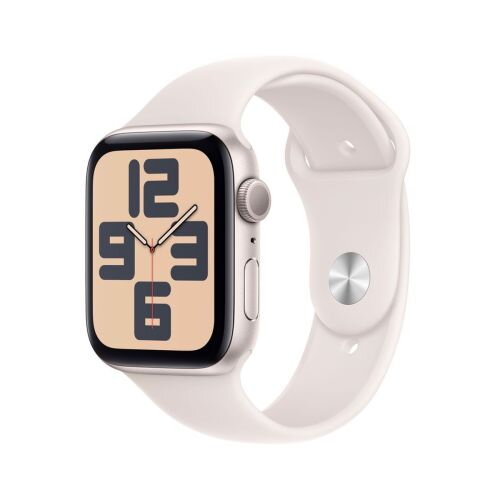 Apple Watch SE (2024) GPS 44mm Starlight Alu Case,Starlight Sport Strap M/L EU MXEU3