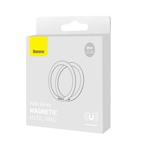 Baseus Magnetic Ring Halo Series (2pcs), Silver (PCCH000002) Baseus Magnetic Ring Halo Series (2pcs), Silver (PCCH000002)