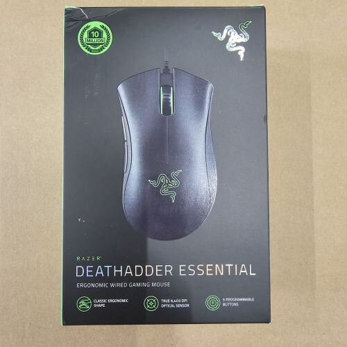 [Outlet Grade B] Razer DeathAdder Essential Gaming Mouse 5 Button 6400 DPI Black EU (RZ01-03850100-R3M1)