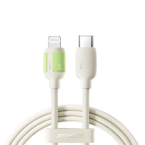 Joyroom Type-C - Lightning Fluorescent Series Cable A53, 30W, 1.2m, Beige (S-A53)