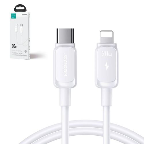 Joyroom Type-C - Lightning Cable Multi-Color Series Cable A14, 30W, 480mb/s, 1.2m, White (S-CL020A14)