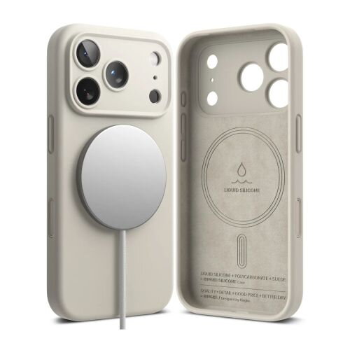 Ringke iPhone 17 Pro Case Silicone Magnetic Stone
