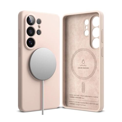 Ringke Galaxy S26 Ultra Case Silicone Magnetic Pink Sand