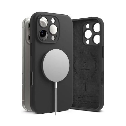 Ringke iPhone 16 Pro Max Case Silicone Magnetic Black Ringke iPhone 16 Pro Max Case Silicone Magnetic Black