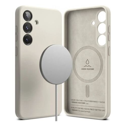 Ringke Galaxy S25 Case Silicone Magnetic Stone