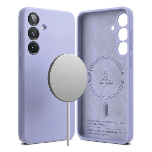 Ringke Galaxy S25 Case Silicone Magnetic Lavender