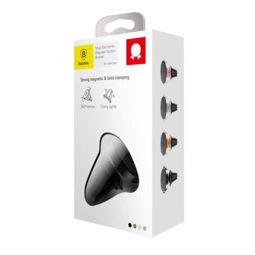 Baseus Car Mount Small ears series Magnetic suction bracket (Air outlet type) Black (SUER-A01) Baseus Car Mount Small ears series Magnetic suction bracket (Air outlet type) Black (SUER-A01)